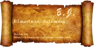 Blaustein Julianna névjegykártya